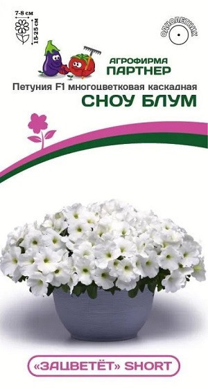3334P Петуния F1 серия "ЗАЦВЕТЁТ" Short СНОУ БЛУМ/ многоцветковая каскадная 5шт 3334P Петуния F1 серия "ЗАЦВЕТЁТ" Short СНОУ БЛУМ/ многоцветковая каскадная 5шт