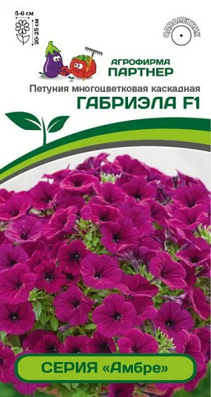 3334P Петуния серия "Амбре" ГАБРИЭЛА F1 /многоцветковая каскадная 5 шт