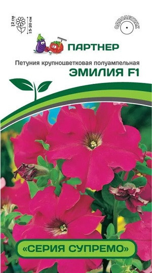 3364P Петуния серия "Супремо" ЭМИЛИЯ F1 / крупноцветковая полуампельная 5 шт