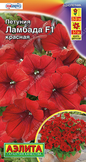 1711A Петуния Ламбада F1 красная многоцветковая 7шт 1711A Петуния Ламбада F1 красная многоцветковая 7шт