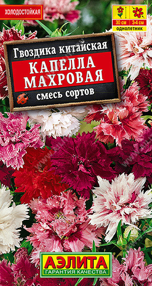 1398A Гвоздика Капелла махровая китайская, смесь сортов 0,1 г