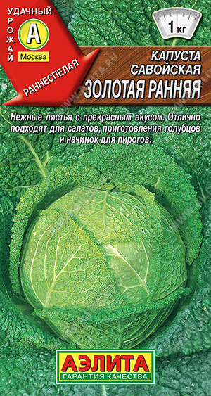0501A Капуста савойская Золотая ранняя 0,5гр 0501A Капуста савойская Золотая ранняя 0,5гр