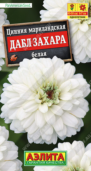 1921A Цинния Дабл Захара белая 5 шт