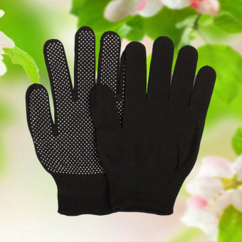 4029M Перчатки рабочие нейлоновые "МИКРОТОЧКА" 13 класс вязки с ПВХ ТОЧКА черные