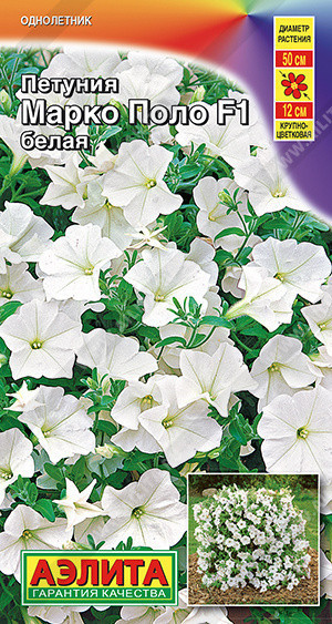 1725A Петуния Марко Поло F1 белая 7шт