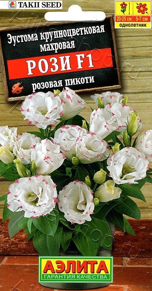 1952A Эустома Рози F1 розовая пикоти крупноцветковая махровая 5шт 1952A Эустома Рози F1 розовая пикоти крупноцветковая махровая 5шт