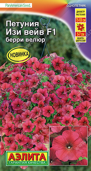 1740A Петуния Изи вейв F1 берри велюр 5 шт
